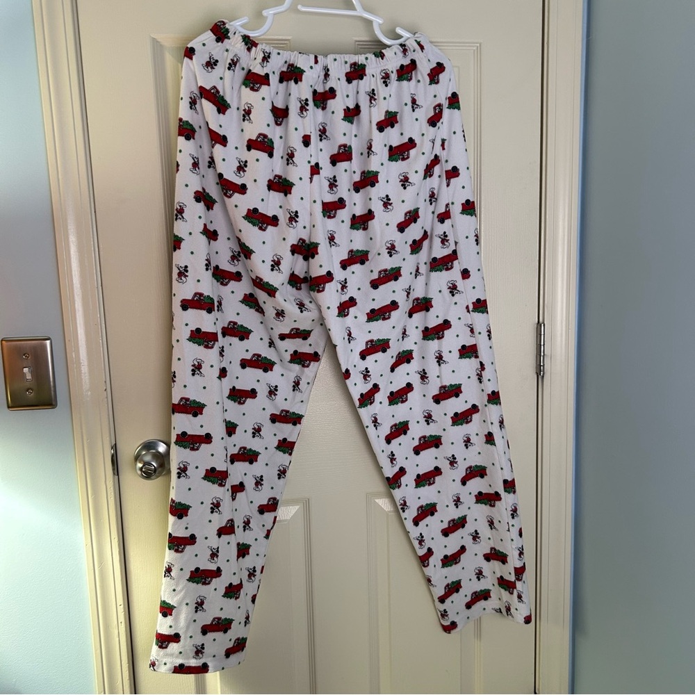 Disney Red and White Flannel Pajama Set Mickey Mouse Women's Sz XL GUC - Picture 6 of 9